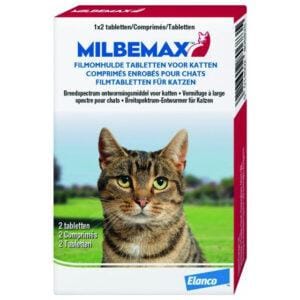 Milbemax volwassen kat : 2 tabletten