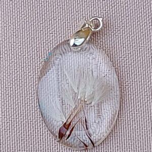 Uniek handgemaakt hangertje met blaasbloem